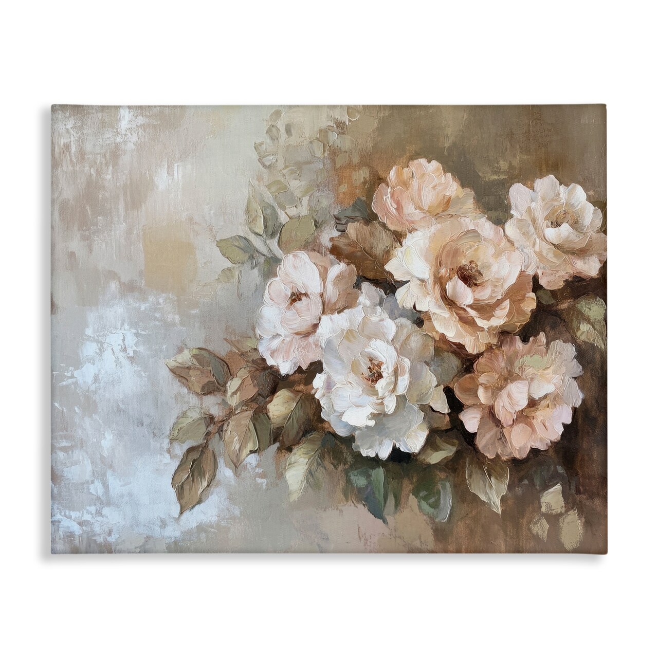 Stupell Industries Pastel Budding Blooms Canvas Wall Art Design by Petal Prints Design